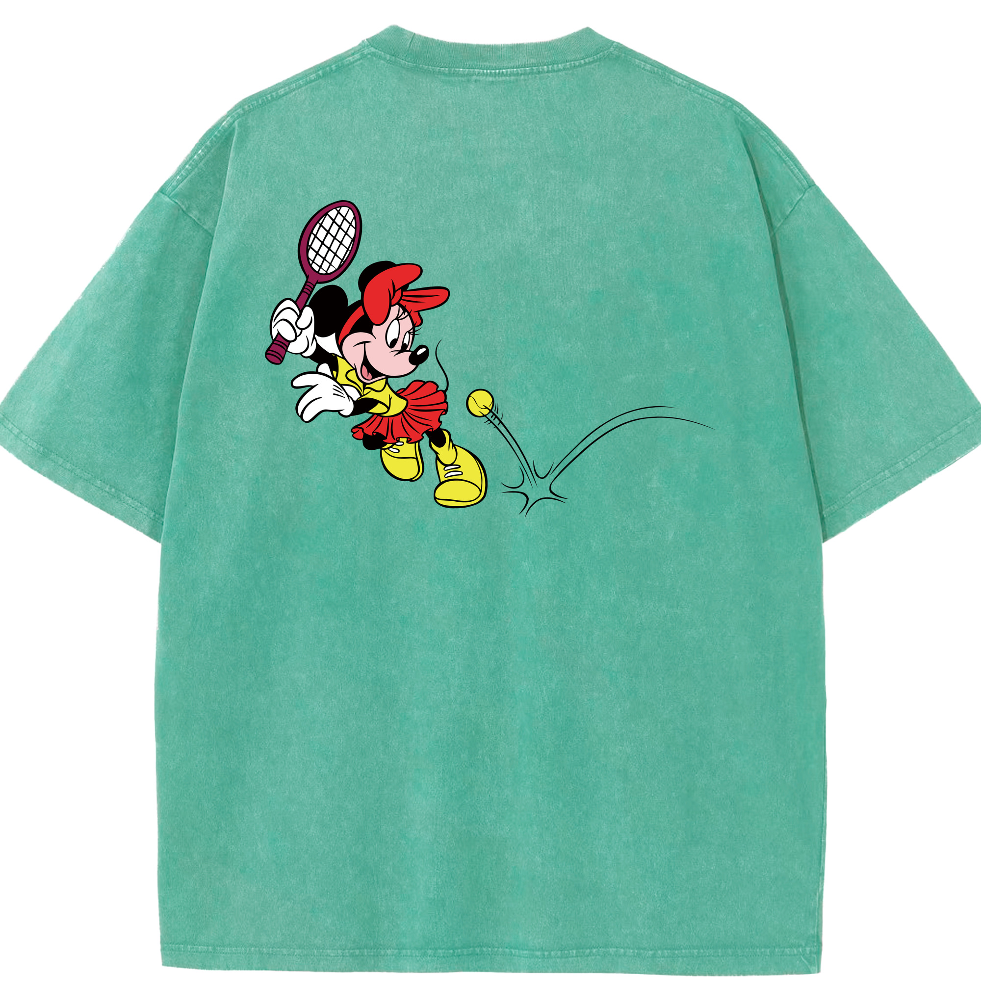 （画像用） ミッキーマウス Mickey Mouse 綿100% ヴィンテージ風 半袖Tシャツ（背面プリント）